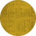thumbnail image 1 of Ahgly Company Indoor Round Oriental Yellow Industrial Area Rugs, 6' Round, 1 of 4