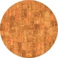 thumbnail image 1 of Ahgly Company Indoor Round Patchwork Orange Transitional Area Rugs, 4' Round, 1 of 4