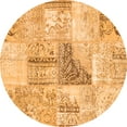 thumbnail image 1 of Ahgly Company Indoor Round Patchwork Orange Transitional Area Rugs, 6' Round, 1 of 1