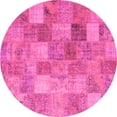 thumbnail image 1 of Ahgly Company Indoor Round Patchwork Pink Transitional Area Rugs, 5' Round, 1 of 4