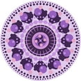 thumbnail image 1 of Ahgly Company Indoor Round Patterned Blossom Pink Area Rugs, 4' Round, 1 of 6
