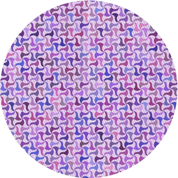 Ahgly Company Indoor Round Patterned Blossom Pink Area Rugs, 5' Round