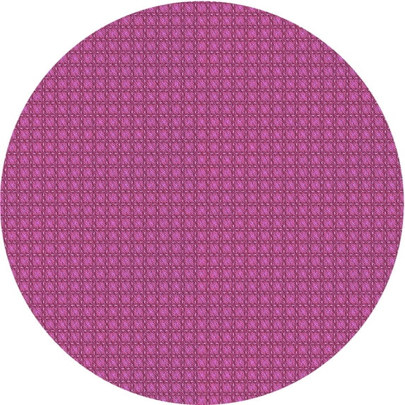Ahgly Company Indoor Round Patterned Crimson Purple Area Rugs, 5' Round