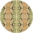 thumbnail image 1 of Ahgly Company Indoor Round Patterned Dark Golden Rod Brown Area Rugs, 4' Round, 1 of 6