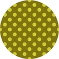thumbnail image 1 of Ahgly Company Indoor Round Patterned Dark Yellow Green Area Rugs, 4' Round, 1 of 6