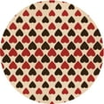 thumbnail image 1 of Ahgly Company Indoor Round Patterned Deep Peach Orange Area Rugs, 3' Round, 1 of 1