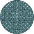 thumbnail image 1 of Ahgly Company Indoor Round Patterned Deep Teal Green Area Rugs, 3' Round, 1 of 6