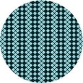 thumbnail image 1 of Ahgly Company Indoor Round Patterned Deep Teal Green Area Rugs, 3' Round, 1 of 6