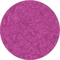 thumbnail image 1 of Ahgly Company Indoor Round Patterned DeepPink Area Rugs, 3' Round, 1 of 6
