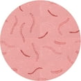 thumbnail image 1 of Ahgly Company Indoor Round Patterned Flamingo Pink Area Rugs, 4' Round, 1 of 6