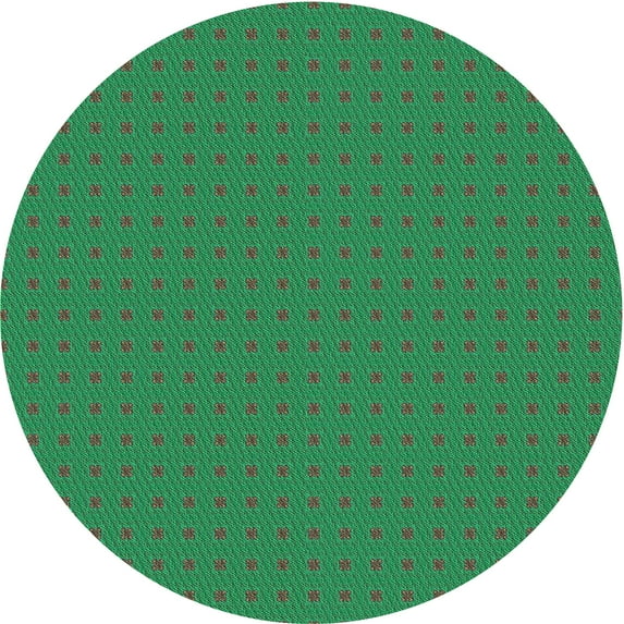 Ahgly Company Indoor Round Patterned ForestGreen Area Rugs, 4' Round