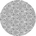 thumbnail image 1 of Ahgly Company Indoor Round Patterned Gray Area Rugs, 5' Round, 1 of 6