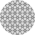 thumbnail image 1 of Ahgly Company Indoor Round Patterned Gray Novelty Area Rugs, 7' Round, 1 of 6