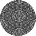thumbnail image 1 of Ahgly Company Indoor Round Patterned Gunmetal Gray Area Rugs, 7' Round, 1 of 6