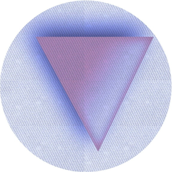 Ahgly Company Indoor Round Patterned Heavenly Blue Area Rugs, 8' Round