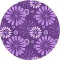 thumbnail image 1 of Ahgly Company Indoor Round Patterned Heliotrope Purple Area Rugs, 3' Round, 1 of 6