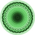 thumbnail image 1 of Ahgly Company Indoor Round Patterned Jade Green Area Rugs, 3' Round, 1 of 6