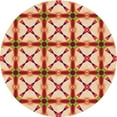 thumbnail image 1 of Ahgly Company Indoor Round Patterned Lava Red Area Rugs, 7' Round, 1 of 6