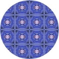 thumbnail image 1 of Ahgly Company Indoor Round Patterned Light Slate Blue Area Rugs, 5' Round, 1 of 6