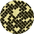 thumbnail image 1 of Ahgly Company Indoor Round Patterned Metallic Gold Area Rugs, 3' Round, 1 of 6