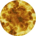 thumbnail image 1 of Ahgly Company Indoor Round Patterned Orange Red Orange Area Rugs, 5' Round, 1 of 6