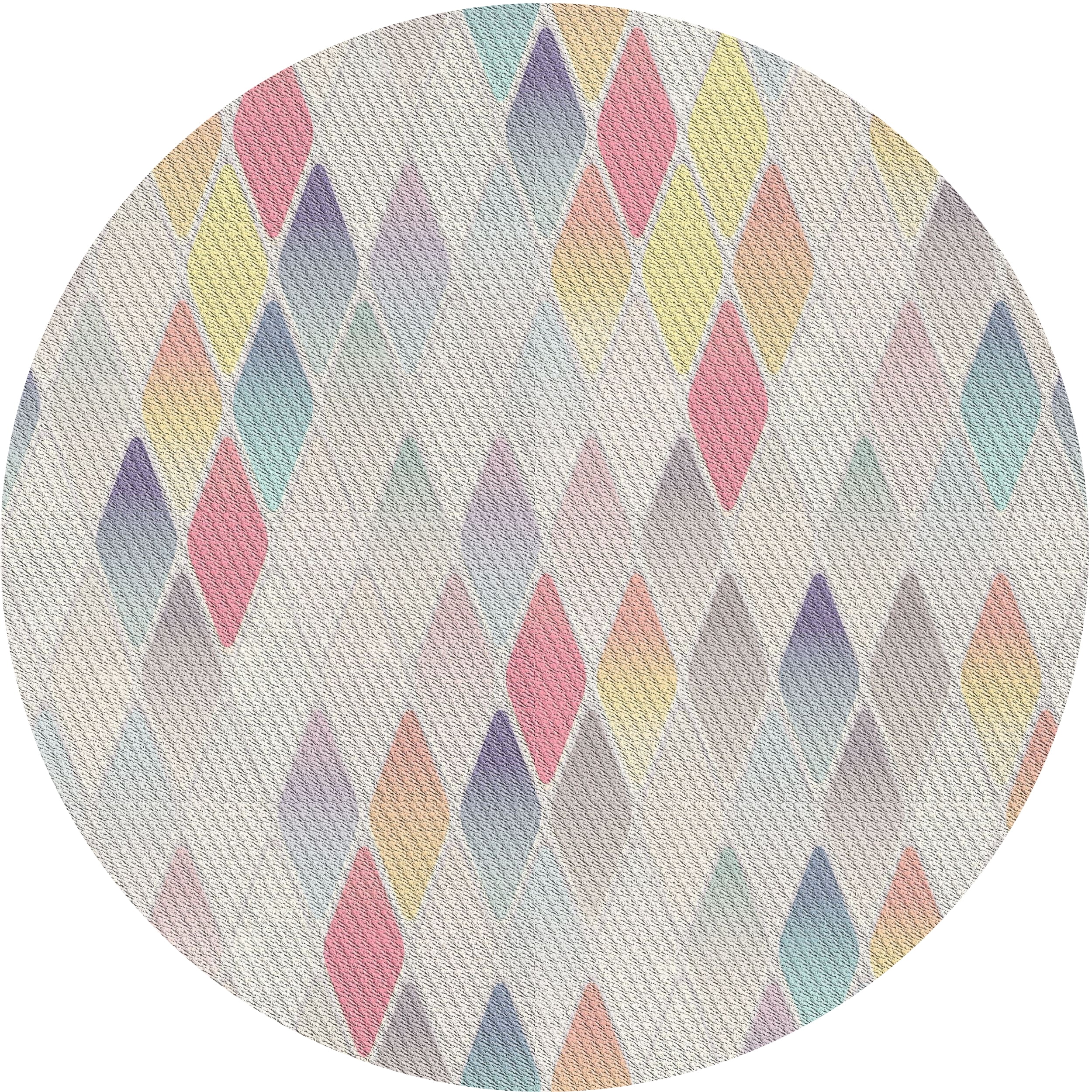 Ahgly Company Indoor Round Patterned Pink Novelty Area Rugs, 5' Round ...