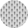 thumbnail image 1 of Ahgly Company Indoor Round Patterned Platinum Gray Area Rugs, 6' Round, 1 of 6