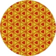 thumbnail image 1 of Ahgly Company Indoor Round Patterned Scarlet Red Area Rugs, 3' Round, 1 of 6