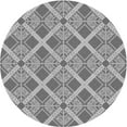 thumbnail image 1 of Ahgly Company Indoor Round Patterned Silver Gray Area Rugs, 6' Round, 1 of 6