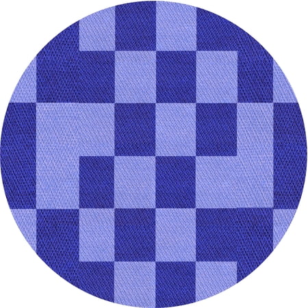 Ahgly Company Indoor Round Patterned Sky Blue Dress Blue Area Rugs, 6' Round