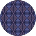 thumbnail image 1 of Ahgly Company Indoor Round Patterned Slate Blue Area Rugs, 7' Round, 1 of 6