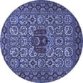 thumbnail image 1 of Ahgly Company Indoor Round Persian Blue Traditional Area Rugs, 4' Round, 1 of 4