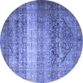 thumbnail image 1 of Ahgly Company Indoor Round Persian Blue Traditional Area Rugs, 5' Round, 1 of 4