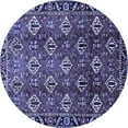 thumbnail image 1 of Ahgly Company Indoor Round Persian Blue Traditional Area Rugs, 6' Round, 1 of 4