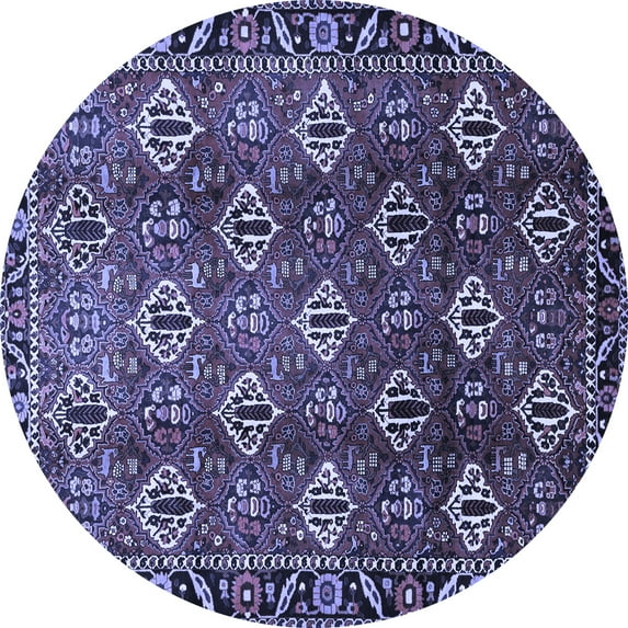 Ahgly Company Indoor Round Persian Blue Traditional Area Rugs, 6' Round