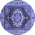 thumbnail image 1 of Ahgly Company Indoor Round Persian Blue Traditional Area Rugs, 7' Round, 1 of 4