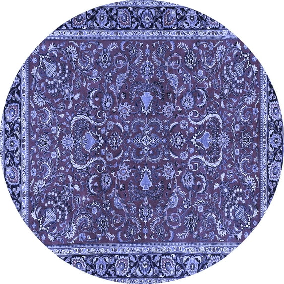 Ahgly Company Indoor Round Persian Blue Traditional Area Rugs, 8' Round