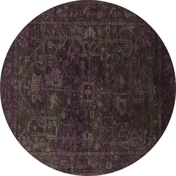 Ahgly Company Indoor Round Persian Brown Bohemian Area Rugs, 6' Round