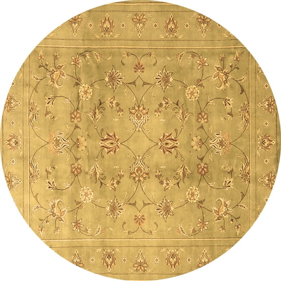 Ahgly Company Indoor Round Persian Brown Traditional Area Rugs, 3' Round