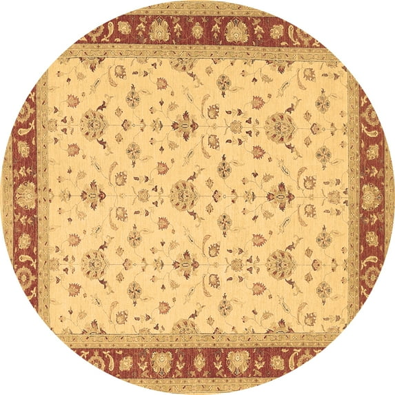 Ahgly Company Indoor Round Persian Brown Traditional Area Rugs, 5' Round