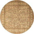 thumbnail image 1 of Ahgly Company Indoor Round Persian Brown Traditional Area Rugs, 5' Round, 1 of 4