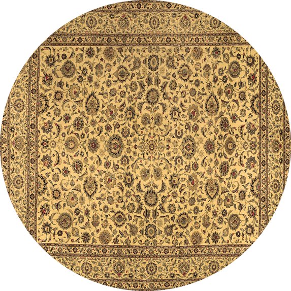 Ahgly Company Indoor Round Persian Brown Traditional Area Rugs, 6' Round