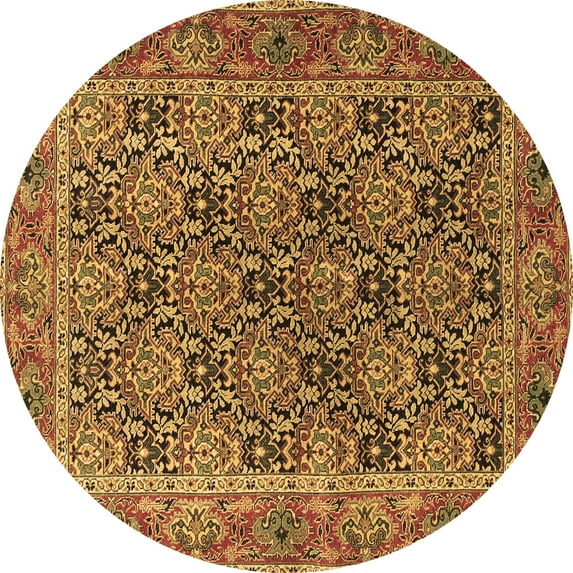 Ahgly Company Indoor Round Persian Brown Traditional Area Rugs, 6' Round