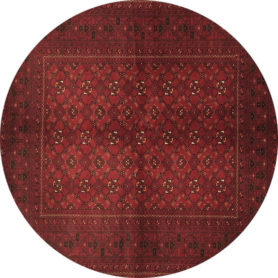 Ahgly Company Indoor Round Persian Brown Traditional Area Rugs, 7' Round