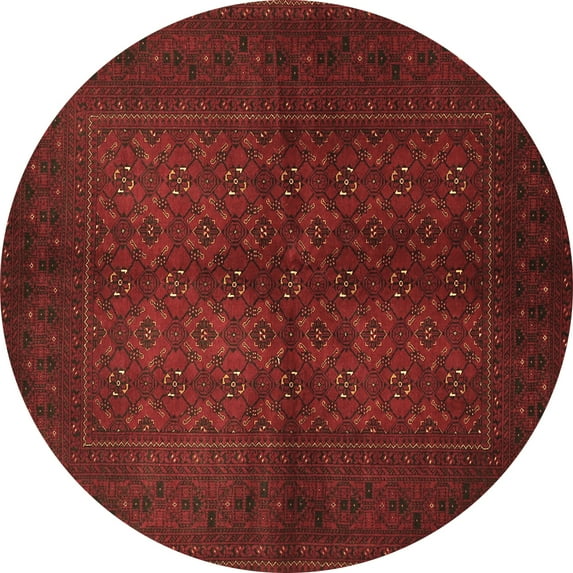 Ahgly Company Indoor Round Persian Brown Traditional Area Rugs, 8' Round