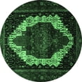 thumbnail image 1 of Ahgly Company Indoor Round Persian Emerald Green Traditional Area Rugs, 3' Round, 1 of 4