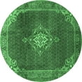 thumbnail image 1 of Ahgly Company Indoor Round Persian Emerald Green Traditional Area Rugs, 4' Round, 1 of 4
