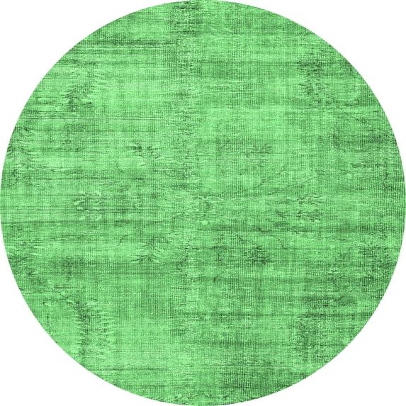 Ahgly Company Indoor Round Persian Emerald Green Traditional Area Rugs, 6' Round