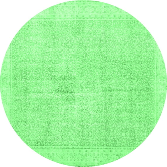 Ahgly Company Indoor Round Persian Emerald Green Traditional Area Rugs, 6' Round