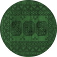 thumbnail image 1 of Ahgly Company Indoor Round Persian Emerald Green Traditional Area Rugs, 8' Round, 1 of 4